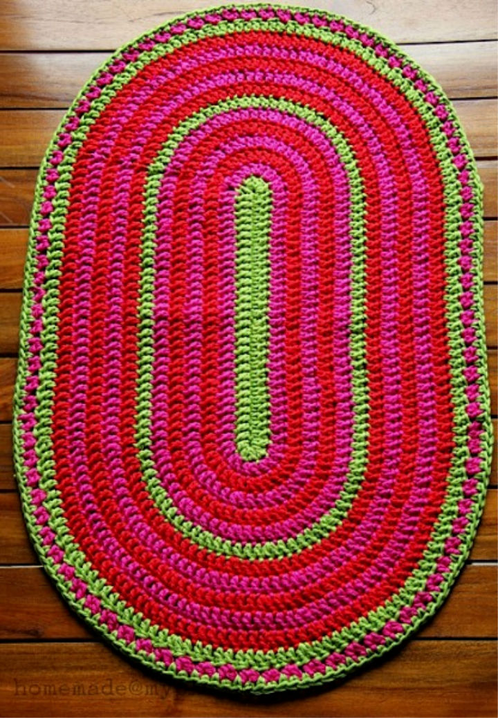 8 Free Crochet Oval Rug Pattern | How To Crochet An Oval