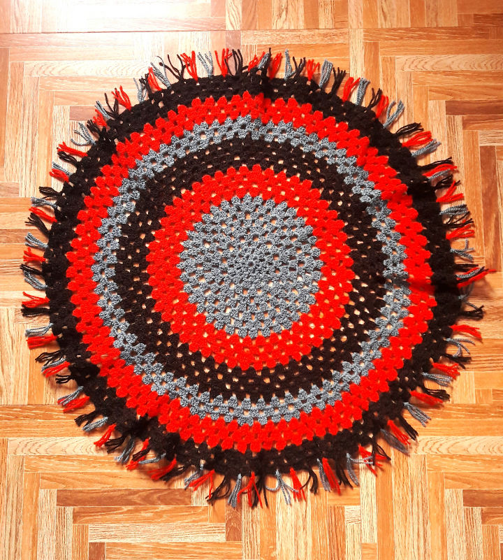 15 Free Crochet Round Rug Patterns Crochet Circle Rug Pattern