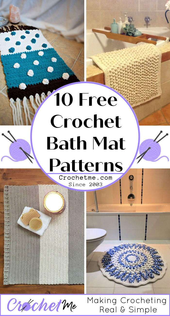 10 Free Crochet Bath Mat Patterns Crochet Bath Rugs