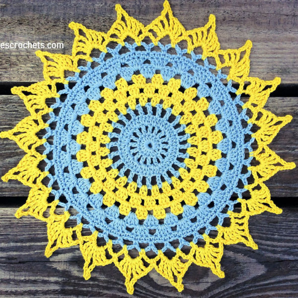 20 Free Crochet Placemats Pattern, Round Table Mat Pattern