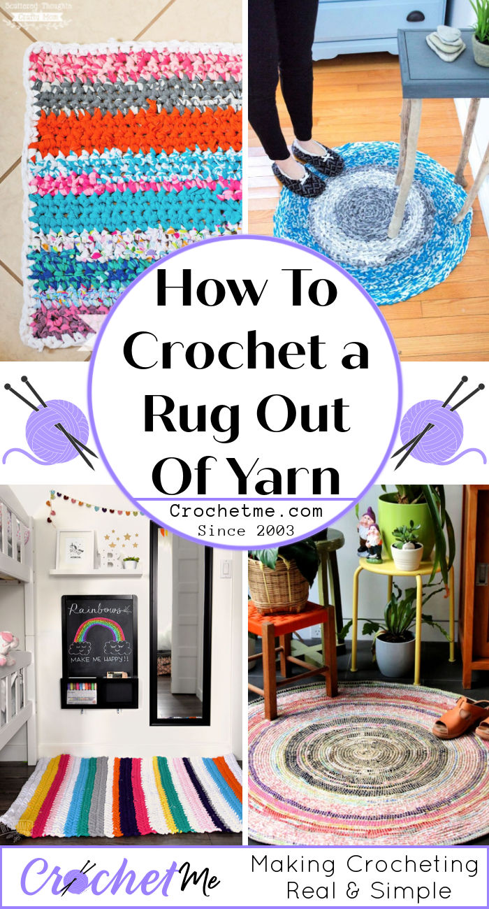 How To Crochet a Rug Out Of Yarn Crochet Me