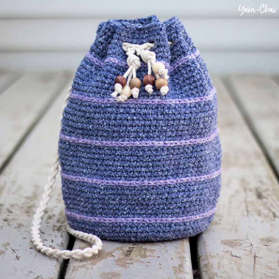 15 Free Crochet Drawstring Bag Patterns Crochet Me